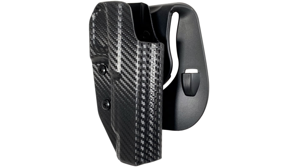 Black Scorpion Outdoor Gear Walther Q5 Match Polyframe OWB Kydex Paddle Holster, Right Hand, Carbon Fiber, HC03-PADDLE-WPPQ5CFRH