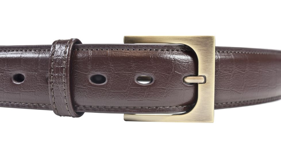 Blackhawk 4113 CQC Pistol Belt, Brown, 38in waist, Gator Finish, Antique Brass Buckle