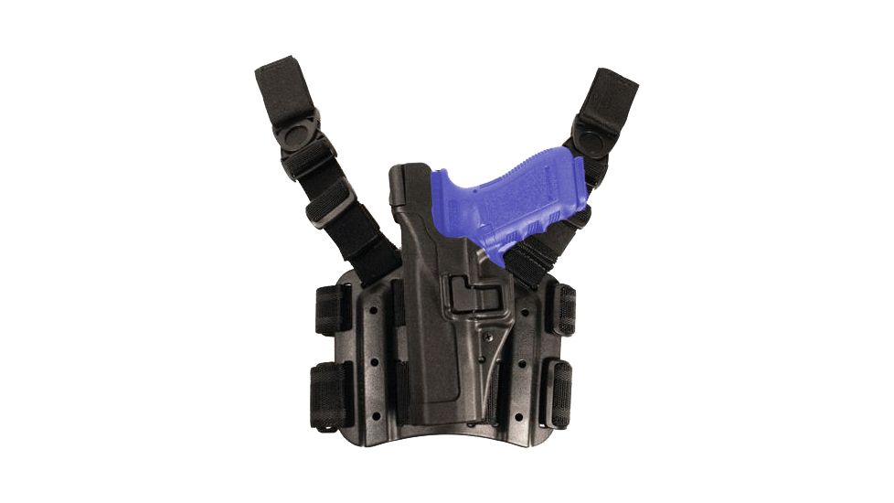 BlackHawk Tactical SERPA Thigh Drop Leg Holster - Left Hand, Black 430504BK-L