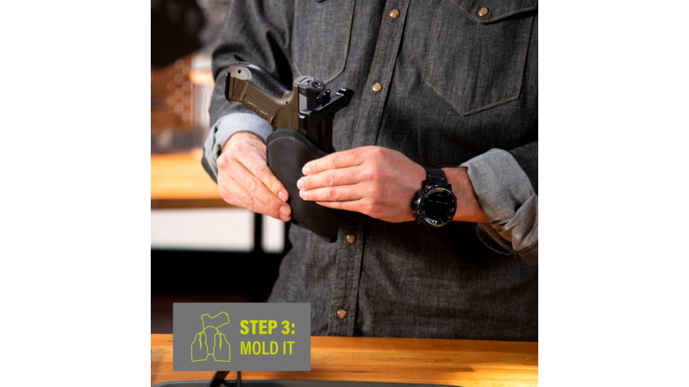 BlackHawk Tecgrip Formlok IWB Moldable Holster, Black Nylon, Sig P320 Compact/M18, Glock 19, S&amp;W M&amp;P Compact 9/40, Sig P229, CZ P10-C, Size 6, Ambidextrous, 40LP06BK