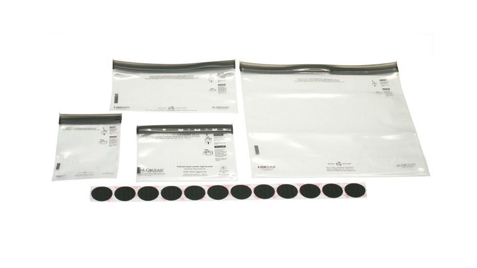 Blue Force Gear Assorted Aloksak Bag Set of 4, 4ftX7in, 6ftX6ft, 9inX6in, 12inX12in, Clear, assorted DAP-ALOKSAK-01