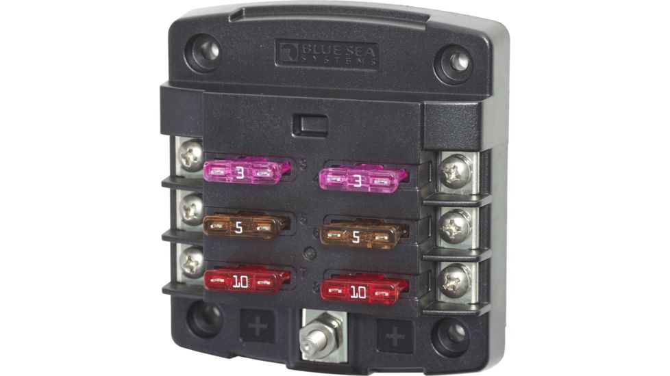 Blue Sea Systems 5033 ST Blade Fuse Block w/out Cover - 6 Circuit w/out Negative Bus 20433