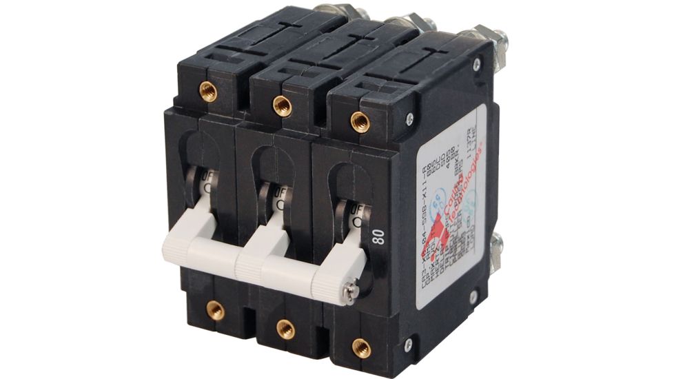 Blue Sea Systems 7289 C-Series Triple Pole Circuit Breaker - 80A 20608