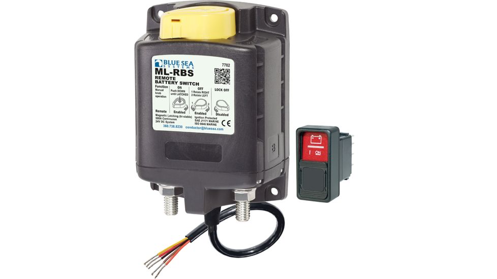 Blue Sea Systems ML-Series Remote Battery Switch w/Manual Control 24V DC 7702 32566