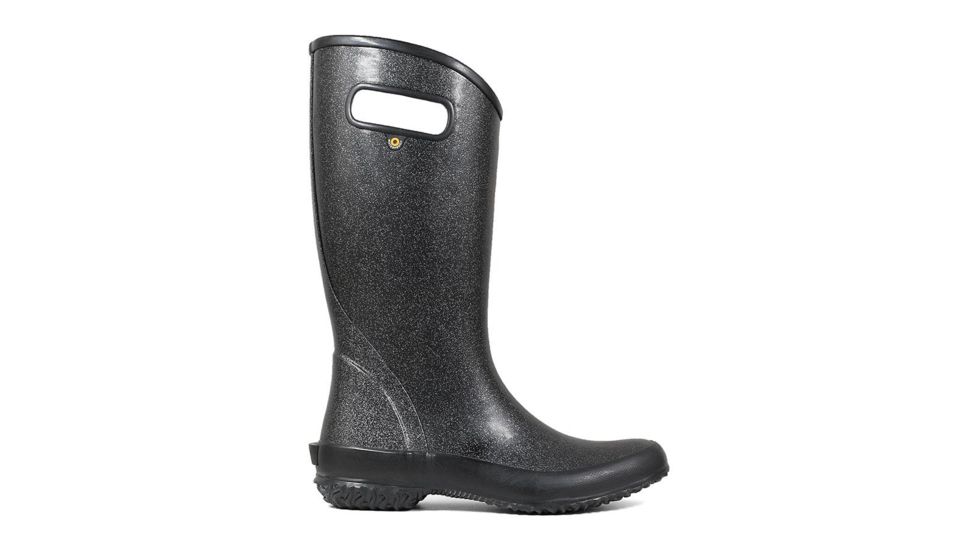 Bogs Rainboot Glitter - Womens, Black, Medium, 6, 72400-001-M- 6