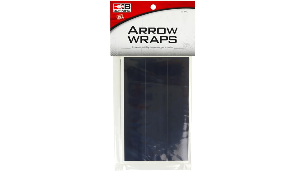 Bohning Arrow Wraps Small diameter 5.5 in, Blackout, 13 Pk, Black, 501072BKO