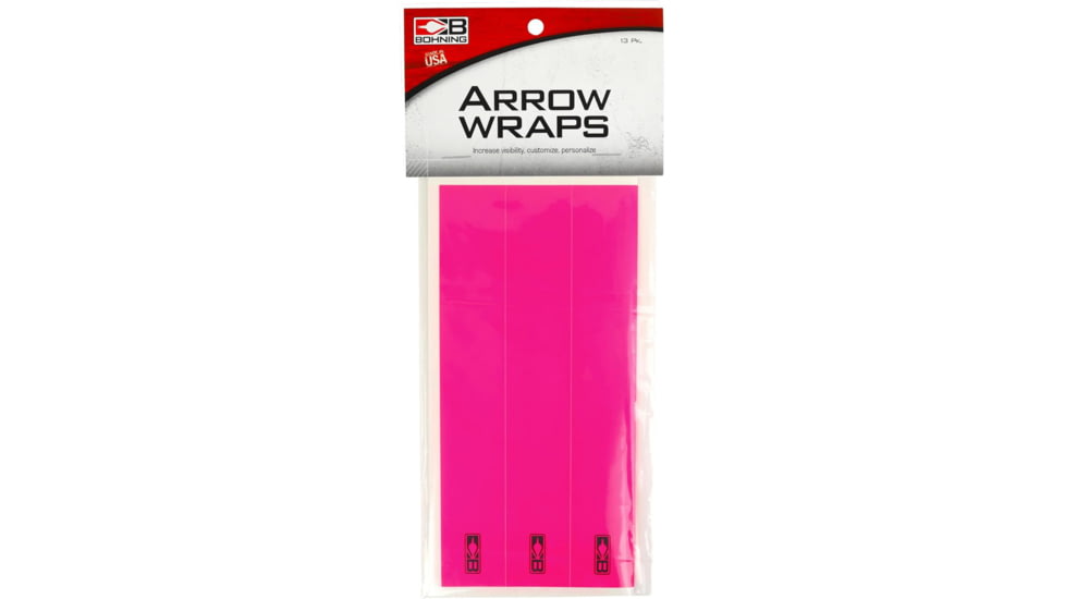Bohning Arrow Wraps Small diameter 5.5 in, Hot Pink, 13 Pk, 501072HP