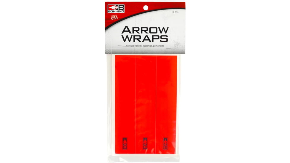 Bohning Arrow Wraps Small diameter 5.5 in, Neon Red, 13 Pk, 501072NR