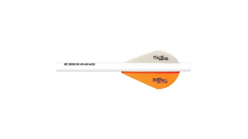 Bohning Blazer QuikFletch, Neon Orange/White 6 pk. 101001NO