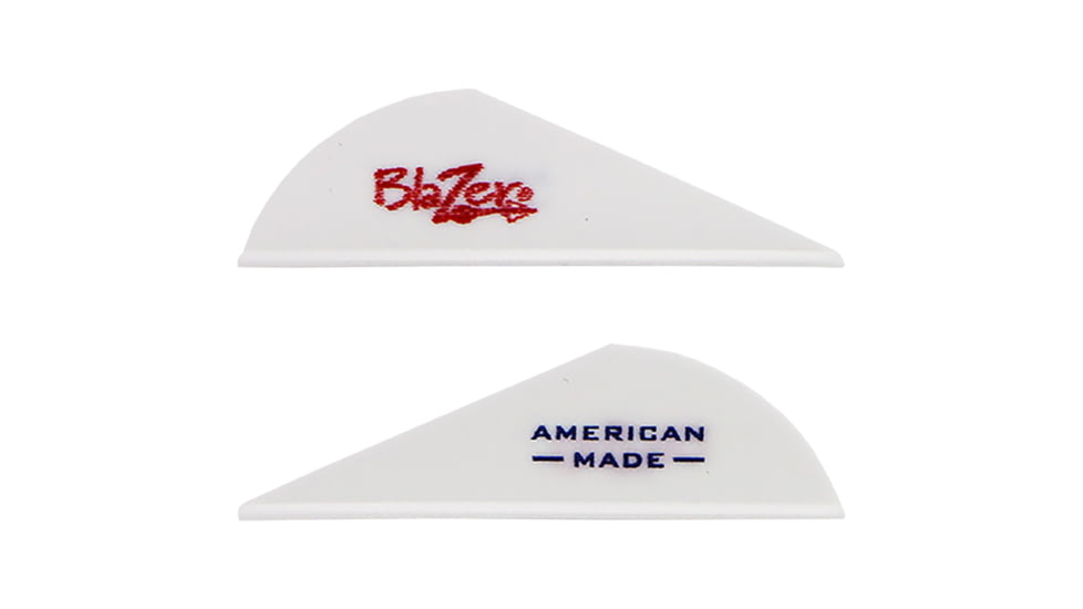 Bohning Blazer Vanes American Made, 36 Pk, White/Blue, 10831AM2