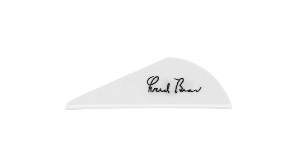 Bohning Blazer Vanes Fred Bear, 36 Pk, White/Black, 10831FB2