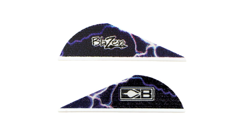 Bohning Blazer Vanes/Blue Lightning, Black, Pack of 36, 10831BLL