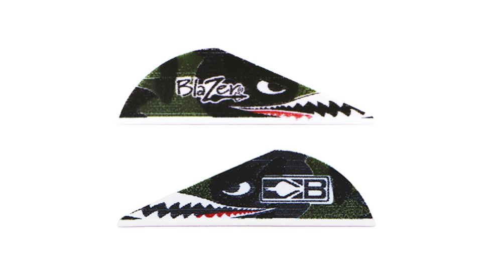 Bohning Blazer Vanes/Flying Tiger Shark, Black, Pack of 100, 10832FTS