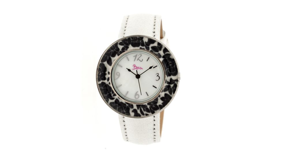 Boum Bouquet Ladies Watch, Black and White Bezel, White BOUBM2806