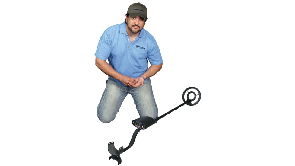 Bounty Hunter Quick Draw II Metal Detector with Carry Bag &amp; Pin Pointer, Black &amp; Red QD2GWP