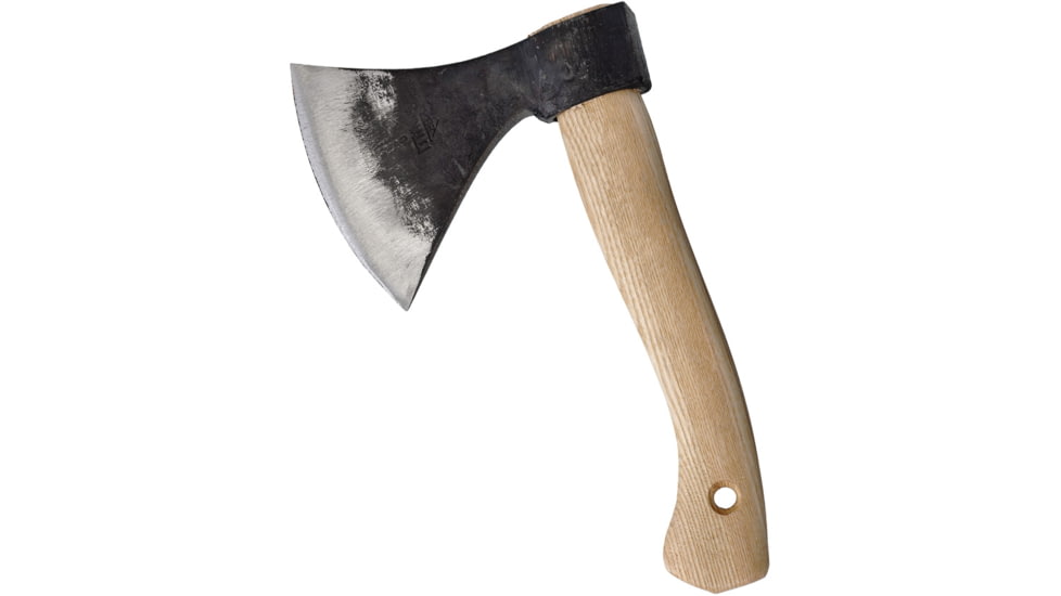 BR Rinaldi 500g 10.75in Lavagna Axe, 6.5in Natural Finish Spring Steel Axe Head w/ 5in Cutting Edge, Wood Handle, 500g Axe Head, 307N0S28