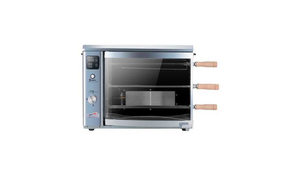 BRAZILIAN FLAME 03-LX Red Gas Rotisserie 3 Skewer Grill, Red, BG-03LX Red