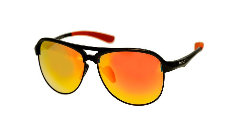 Breed Jupiter Sunglasses, Black Titanium Frame, Gold-Yellow Lens BSG019BK