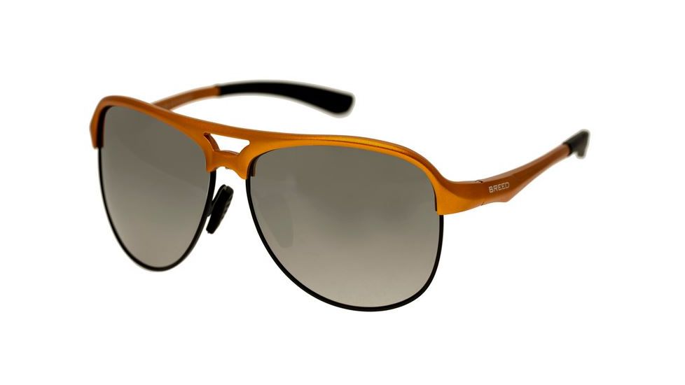 Breed Jupiter Sunglasses, Orange Titanium Frame, Black Lens BSG019OG