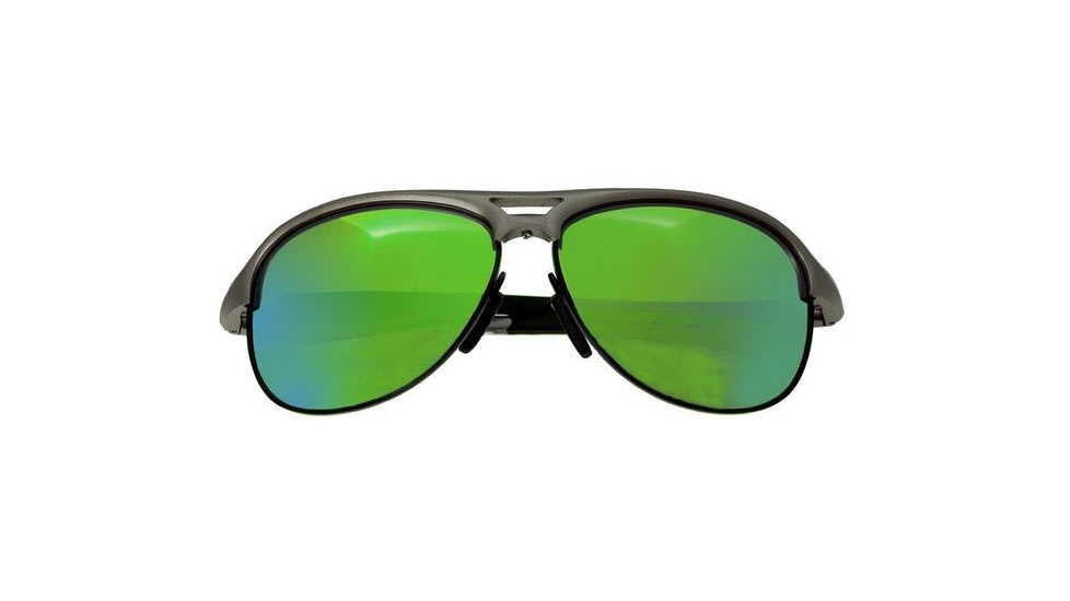 Breed Jupiter Sunglasses, Silver Titanium Frame, Blue-Green Lens BSG019SR