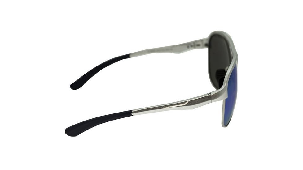 Breed Jupiter Sunglasses, Silver Titanium Frame, Blue-Green Lens BSG019SR