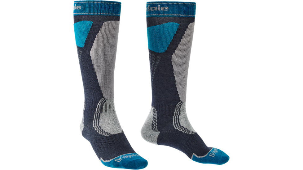 Bridgedale Ski Easy On Socks - Mens, Dark Denim, Medium, 710102-139-M