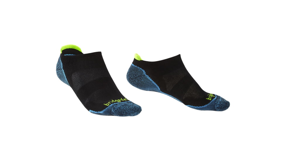 Bridgedale Trailsport Ultralight T2 Cool Comfort No Show Socks - Mens, Black, Medium, 710190-846-M