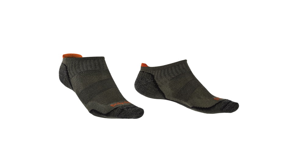 Bridgedale Trailsport Ultralight T2 Merino Cool Comfort Ankle Socks - Mens, Gunmetal/Black, Medium, 710181-863-M