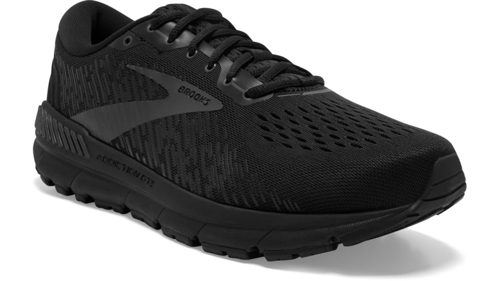 Brooks Addiction GTS 15 Running Shoes - Mens, Wide, Black/Black/Ebony, 8.0, 1103652E020.080