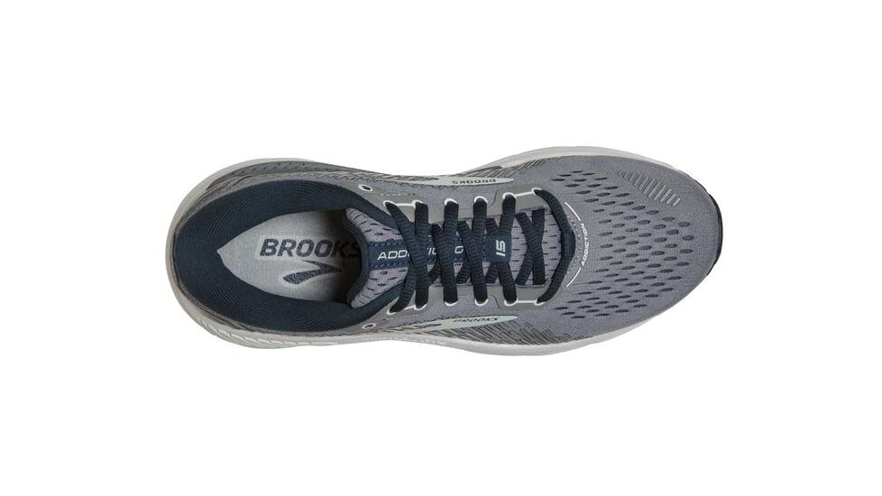 Brooks Addiction GTS 15 Running Shoes - Womens, Wide, Grey/Navy/Aqua, 8.5, 1203521D099.085