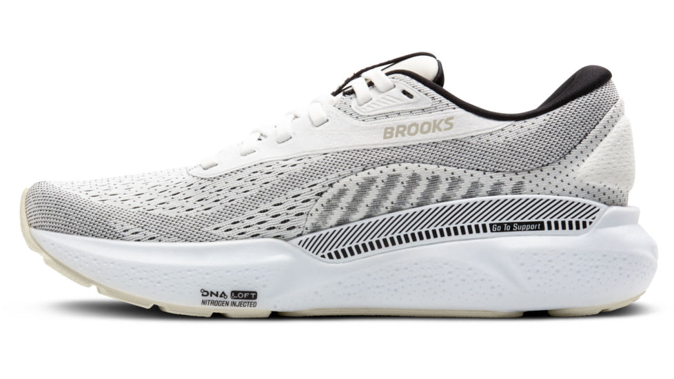 Brooks Adrenaline GTS 24 Road Running Shoes - Mens, White/Black/Pelican, 8, 1D, 1104371D126.080