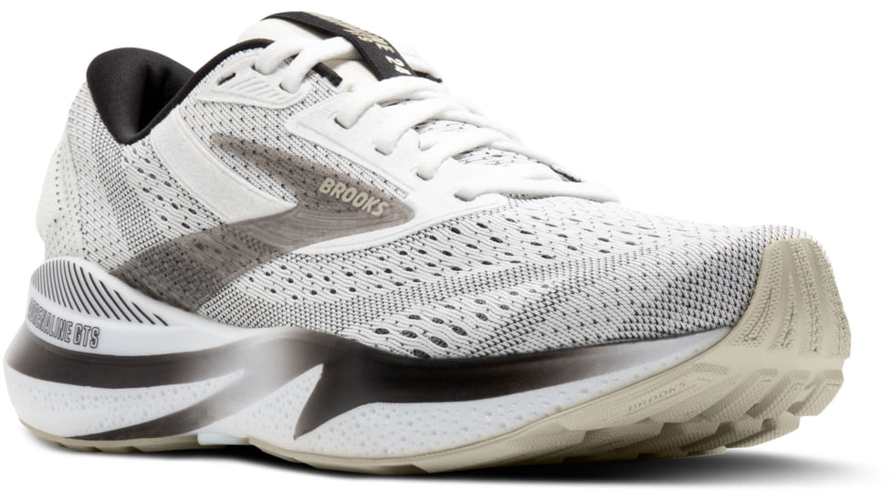 Brooks Adrenaline GTS 24 Road Running Shoes - Mens, White/Black/Pelican, 8, 1D, 1104371D126.080