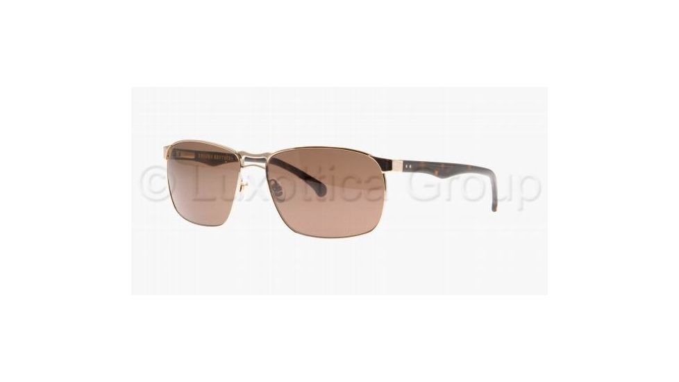 Brooks Brothers BB4009S BB4009S Sunglasses 152673-5815 - Gold Brown Frame, Brown Lenses