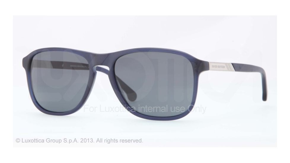 Brooks Brothers BB5012 Progressive Prescription Sunglasses BB5012-607187-57 - Lens Diameter 57 mm, Frame Color Matte Blue