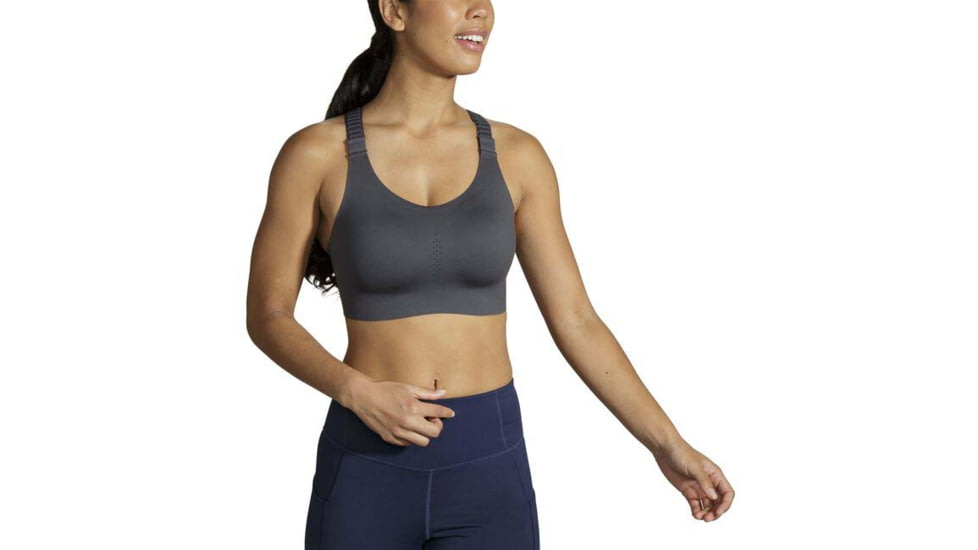 Brooks Dare Racerback Run Bra 2.0 - Womens, Asphalt, 42C, 350085081.0421C