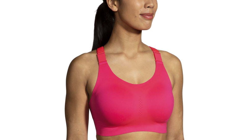 Brooks Dare Racerback Run Bra 2.0 - Womens, Hyper Pink, 34D, 350085620.0341D
