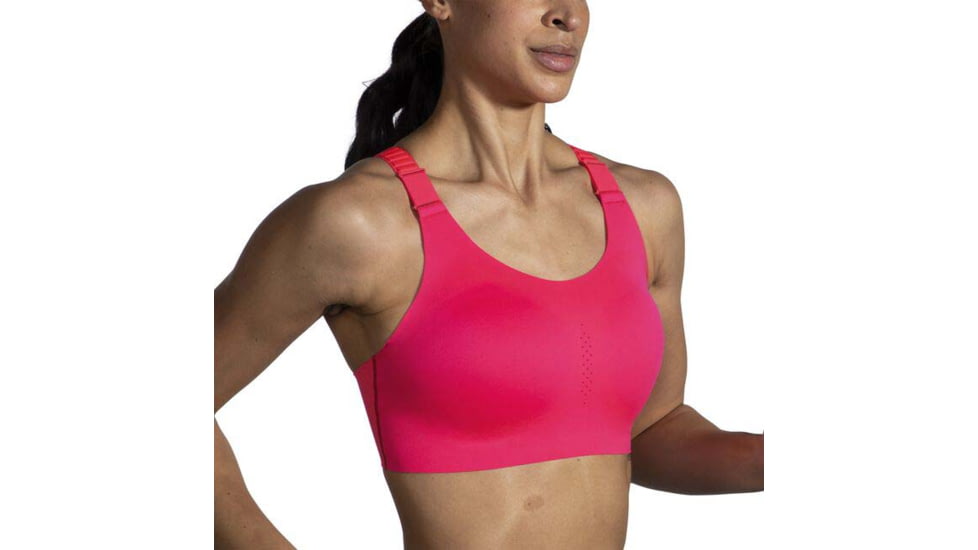 Brooks Dare Racerback Run Bra 2.0 - Womens, Hyper Pink, 34D, 350085620.0341D