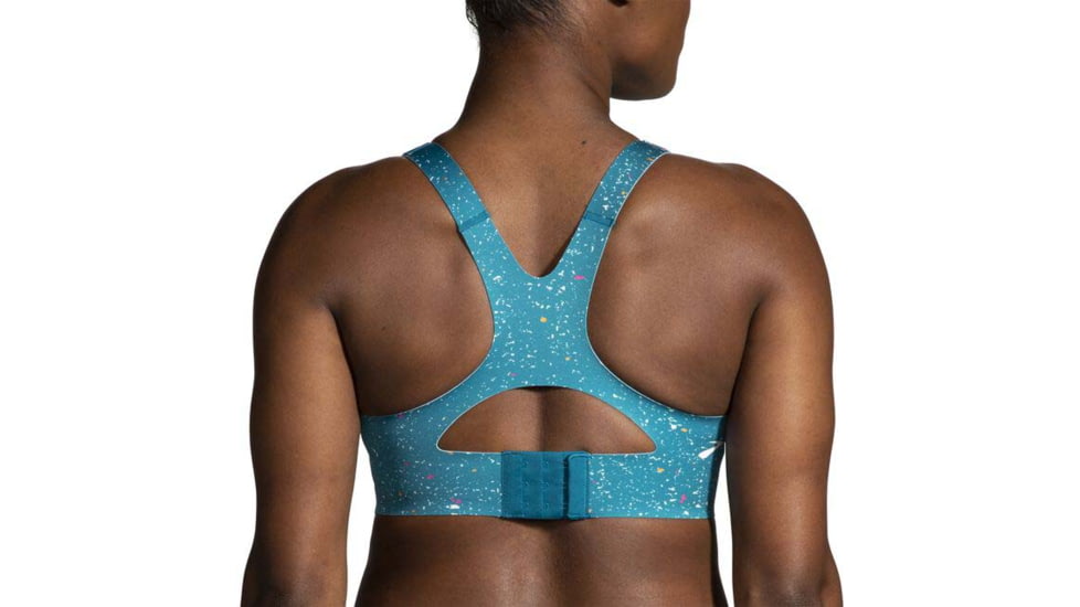 Brooks Dare Racerback Run Bra 2.0 - Womens, Lagoon Speckle Print, 40DD, 350085464.0402D
