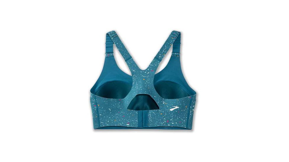 Brooks Dare Racerback Run Bra 2.0 - Womens, Lagoon Speckle Print, 40DD, 350085464.0402D