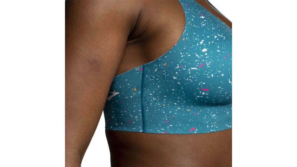 Brooks Dare Racerback Run Bra 2.0 - Womens, Lagoon Speckle Print, 40DD, 350085464.0402D