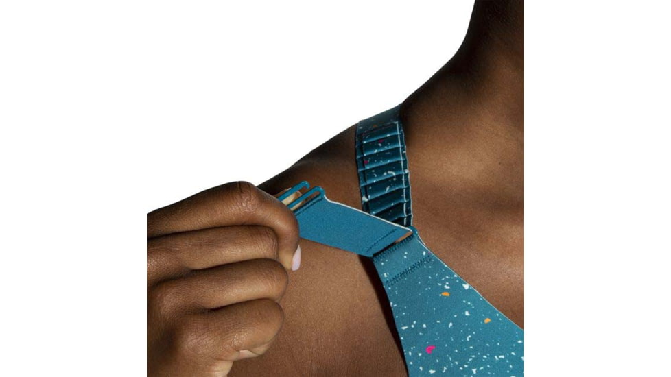 Brooks Dare Racerback Run Bra 2.0 - Womens, Lagoon Speckle Print, 40DD, 350085464.0402D