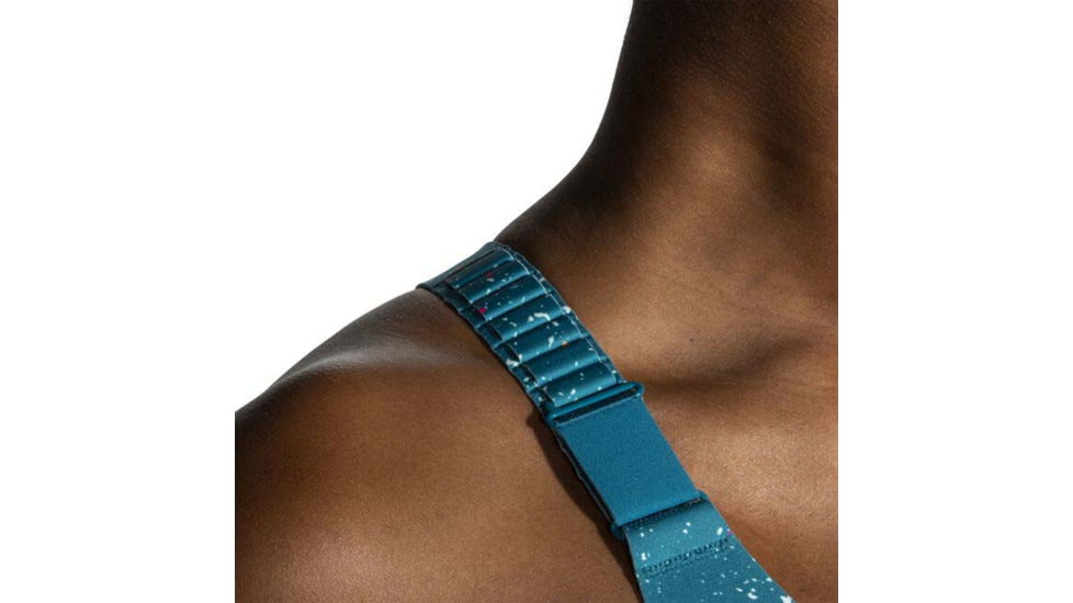 Brooks Dare Racerback Run Bra 2.0 - Womens, Lagoon Speckle Print, 40DD, 350085464.0402D