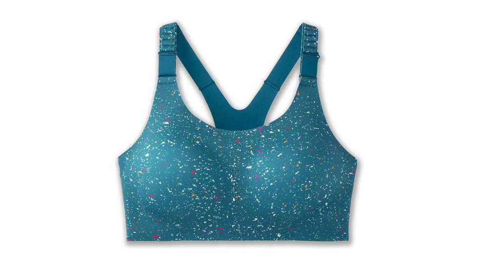 Brooks Dare Racerback Run Bra 2.0 - Womens, Lagoon Speckle Print, 40DD, 350085464.0402D