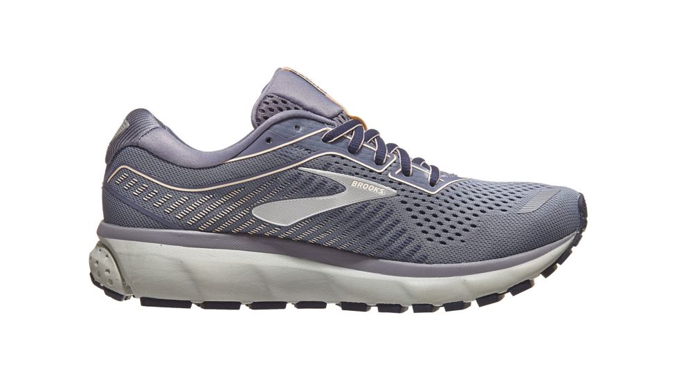 Brooks Ghost 12 - Womens, Granite/Peacoat/Peach, Medium, 6.0, 1203051B086.060
