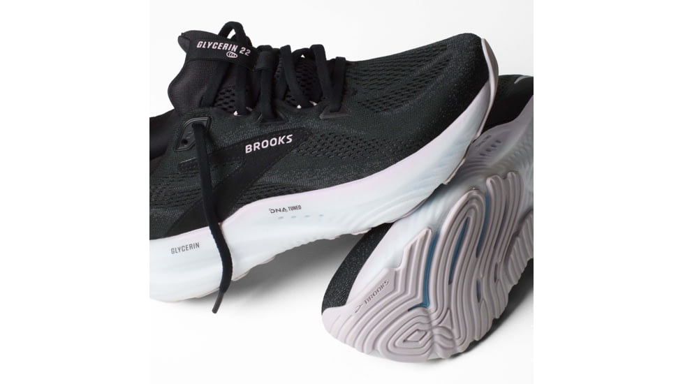 Brooks Glycerin 22 Road Running Shoes - Womens, Black/Orchid Ice/White, 6.0 US/Medium, 1204341B024.060