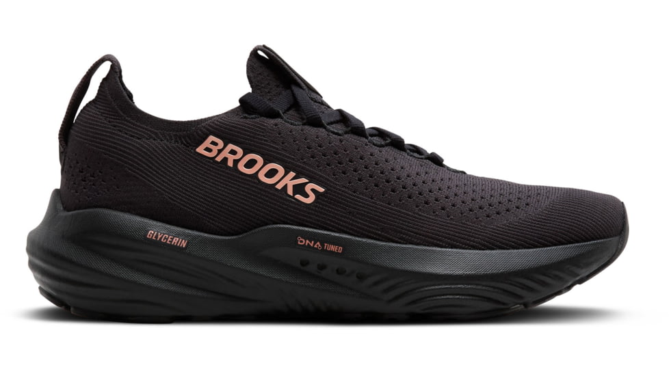 Brooks Glycerin StealthFit 22 Road Running Shoes - Womens, Black/Grey/Rose Gold, 6.5, 1B, 1204371B068.065
