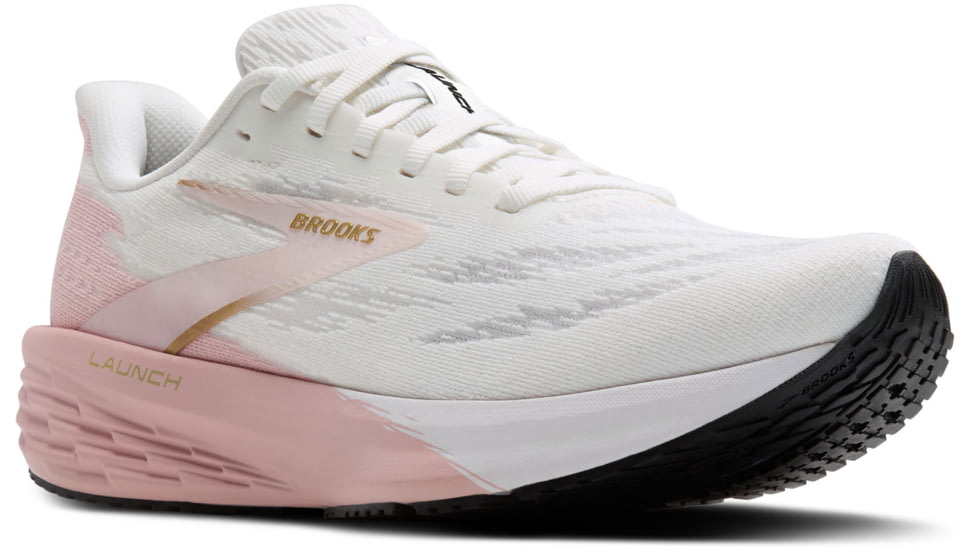 Brooks Launch 11 Road Running Shoes - Womens, White/Gold/Pink, 6, 1B, 1204391B164.060