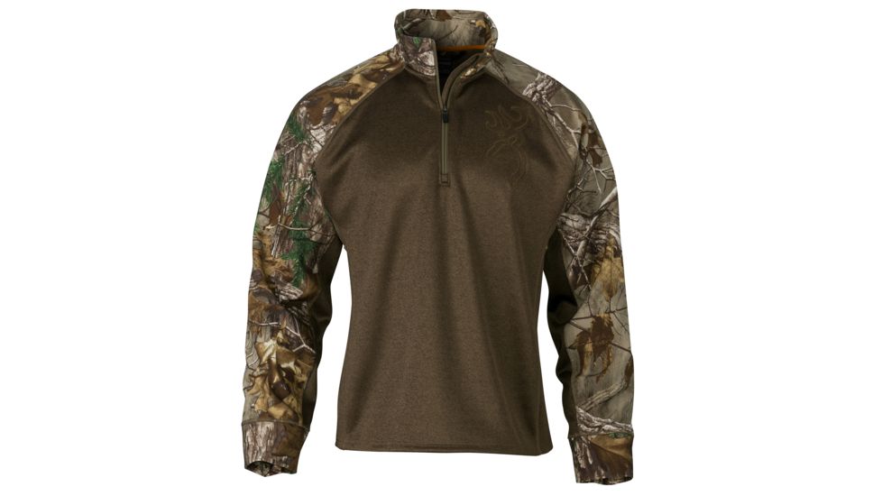 Browning 1/4 Zip Bellum Pullover, Rtx, Extra Large, 3018752404