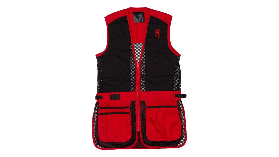 Browning Bg Mesh Shooting Vest R-hand Youth's Small Black/red