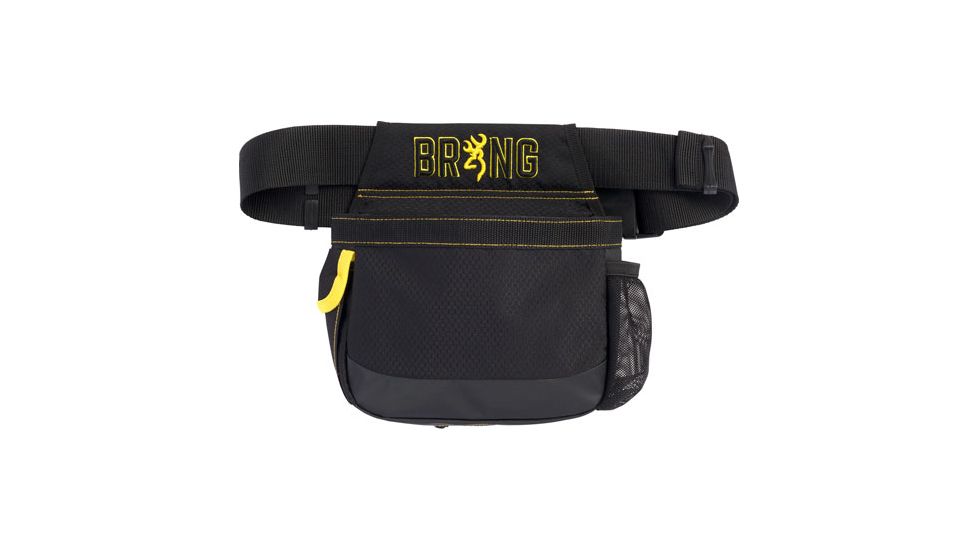 Browning BG Shell Pouch w/Belt Trim, Black/Gold Trim, 121858722